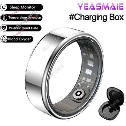 New Smart Ring Men Women 5ATM Waterproof Health Monitor Heart Rate Sleep Monitor Muilt Sport Modes Tracker Smart Ring Pedometer
