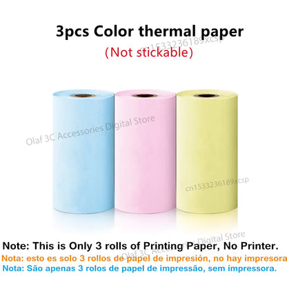 Portable Mini Label Printer Photo Thermal Adhesive Labels Printers Inkless Bluetooth Pocket Mini Printer Stickers Maker 57MM