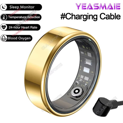 New Smart Ring Men Women 5ATM Waterproof Health Monitor Heart Rate Sleep Monitor Muilt Sport Modes Tracker Smart Ring Pedometer