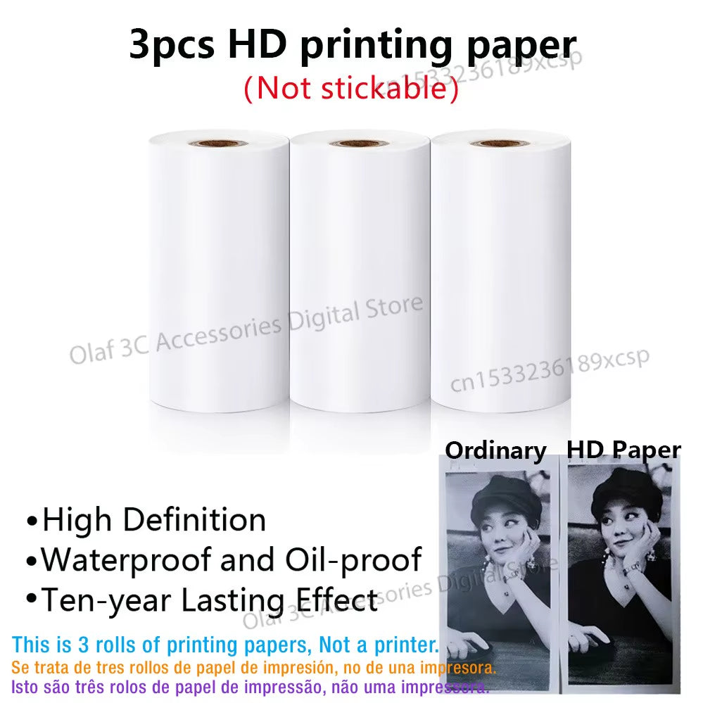 Portable Mini Label Printer Photo Thermal Adhesive Labels Printers Inkless Bluetooth Pocket Mini Printer Stickers Maker 57MM