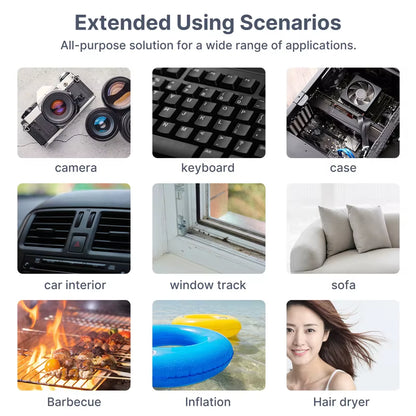 ​ Camera Electric Duster Kit for Camera Laptop PC Keyboard Car Desktop for Use with Electric Blower