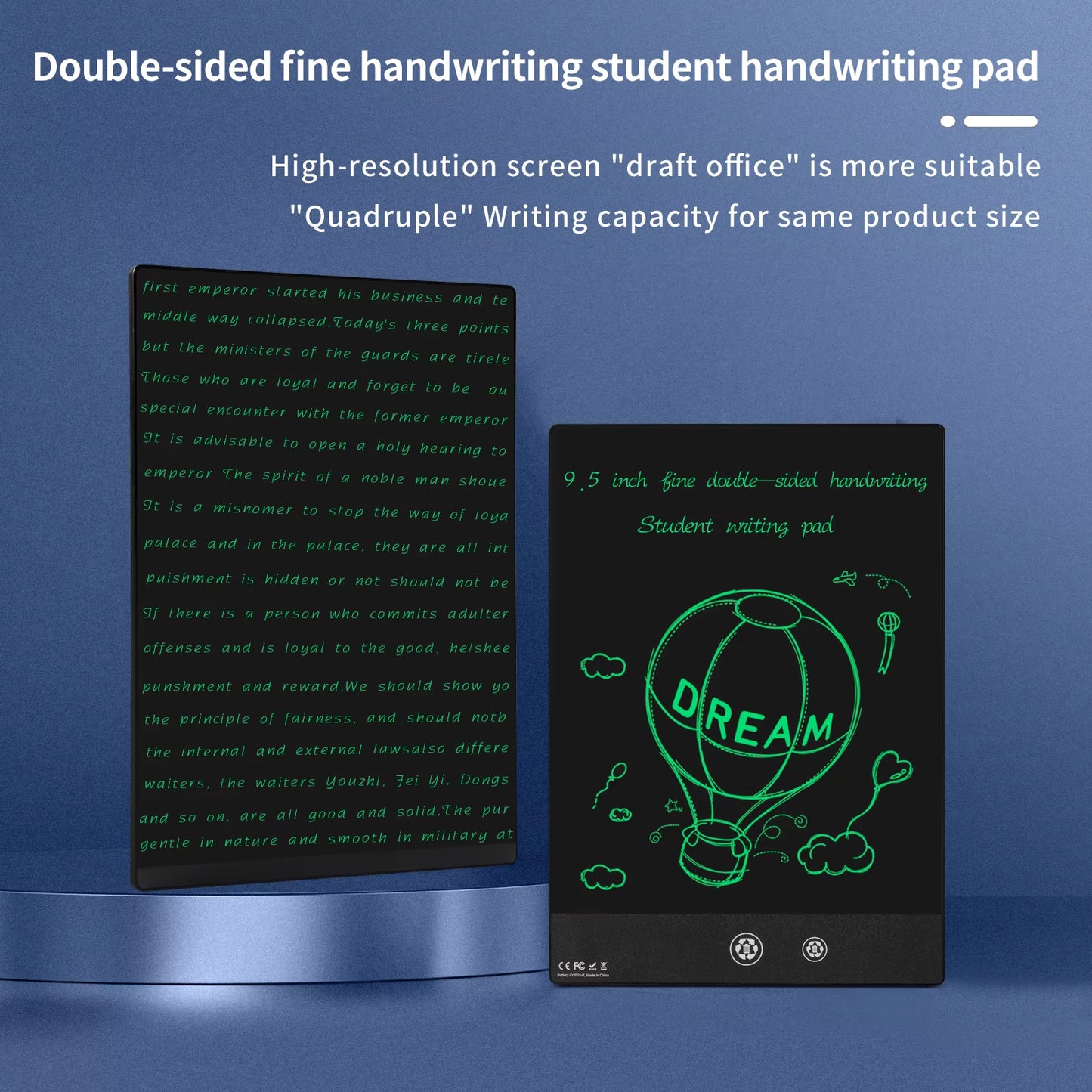9.5 Inch Full Screen Superfine Handwriting LCD Writing Tablet Drawing Board Electronic Superfine Notepads Educational Kids Toys