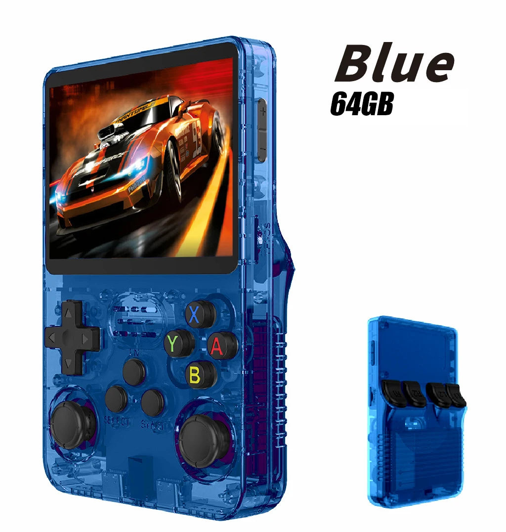 R36S Retro Handheld Video Game Console Linux System 3.5 Inch IPS Multiple Colors Are Available Screen Portable Player 64GB Games