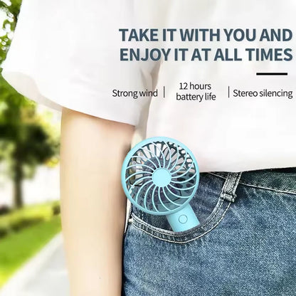 1200Mah Mini Portable Fanshandheld USB Rechargeable Quiet Handheld Fanair Cooler Outdoor Travel Hand Fans Ventilation Fan