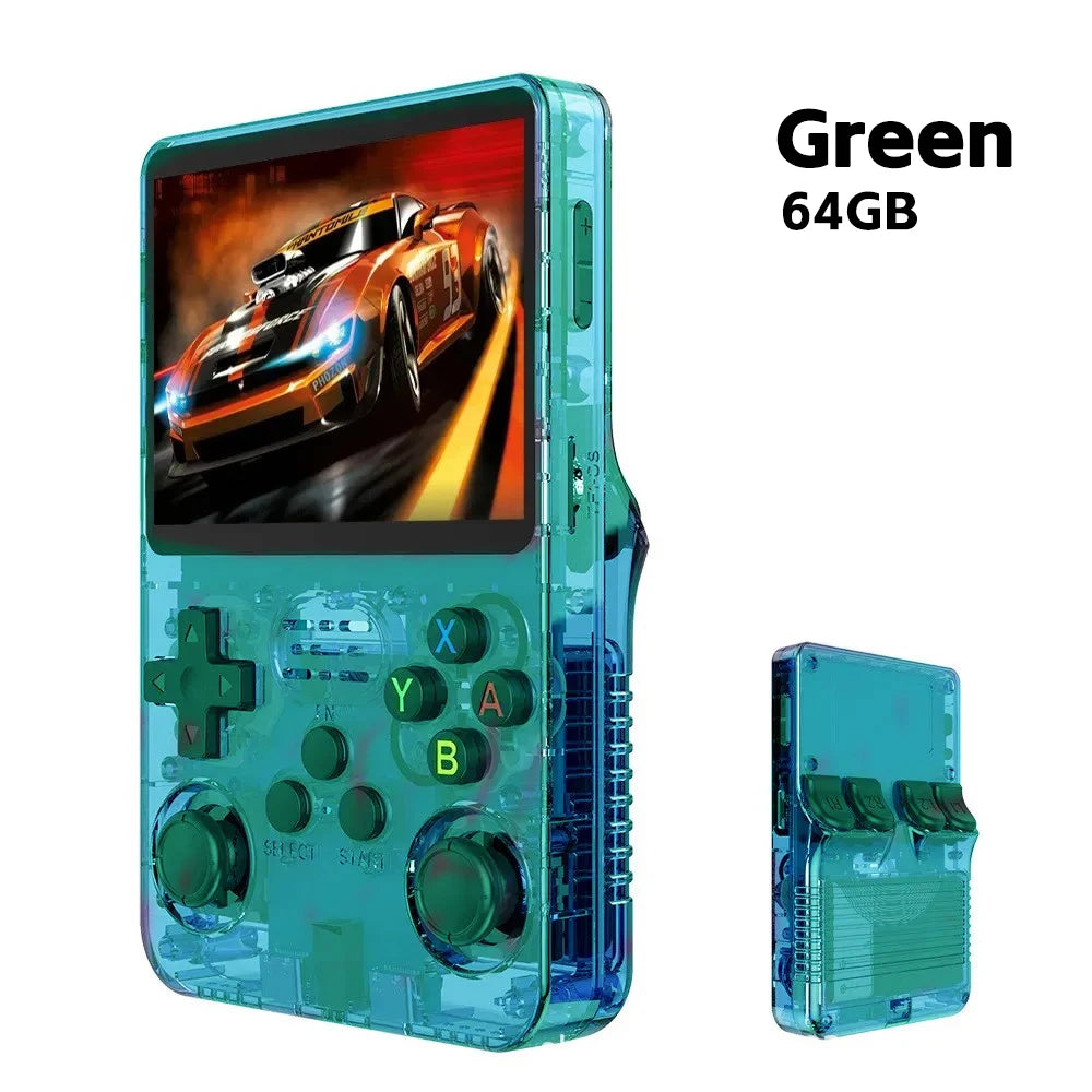 R36S Retro Handheld Video Game Console Linux System 3.5 Inch IPS Multiple Colors Are Available Screen Portable Player 64GB Games
