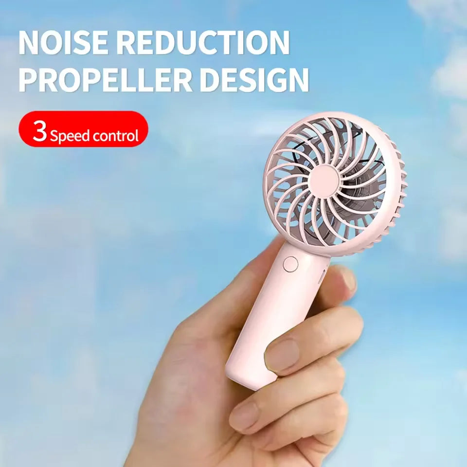 1200Mah Mini Portable Fanshandheld USB Rechargeable Quiet Handheld Fanair Cooler Outdoor Travel Hand Fans Ventilation Fan