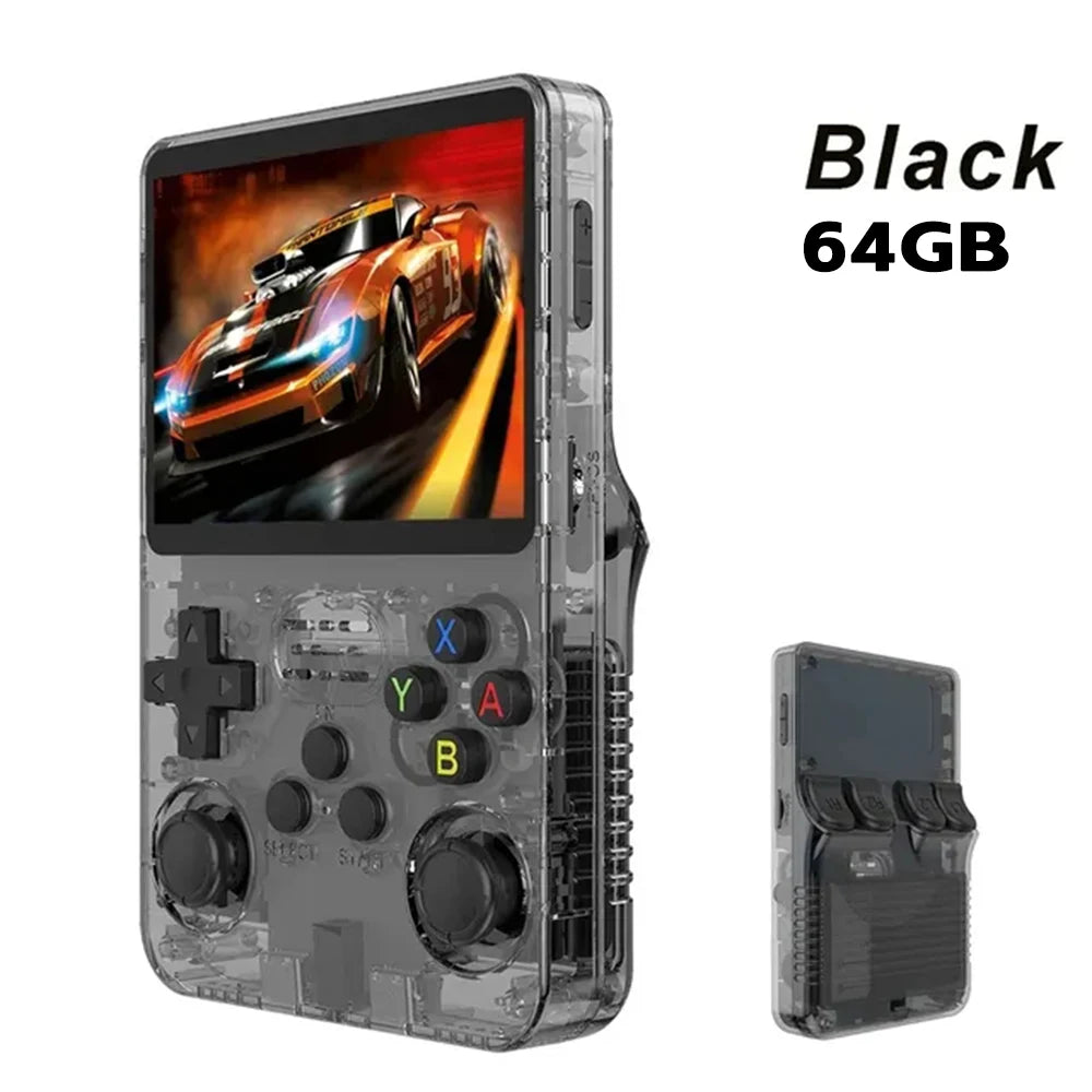 R36S Retro Handheld Video Game Console Linux System 3.5 Inch IPS Multiple Colors Are Available Screen Portable Player 64GB Games