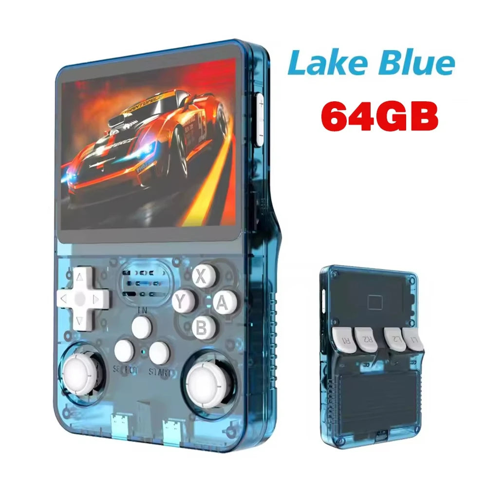 R36S Retro Handheld Video Game Console Linux System 3.5 Inch IPS Multiple Colors Are Available Screen Portable Player 64GB Games