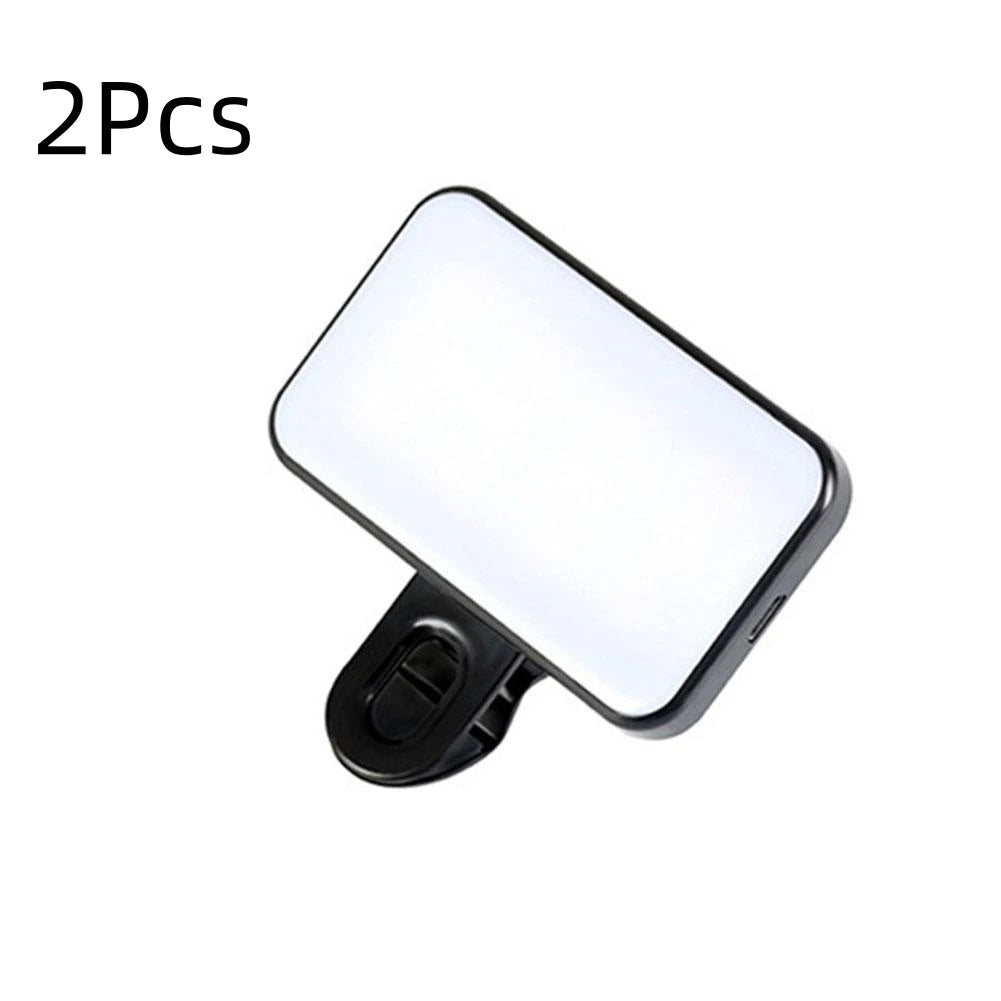 Portable Mini Selfie Fill Light Rechargeable 3 Modes Adjustable Brightness Clip on for Mobile Phone Make up Computer Fill Light