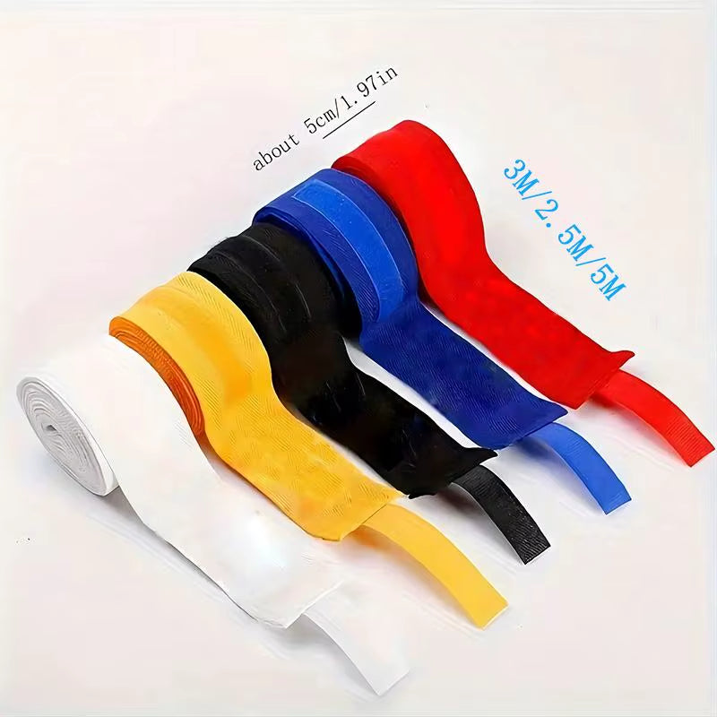 Professional Cotton Boxing Bandage, 2.5M Mma Training Gloves, Sweat-Absorbing Elastic Hand Wrap, Sports and Fitness Resistance Band
