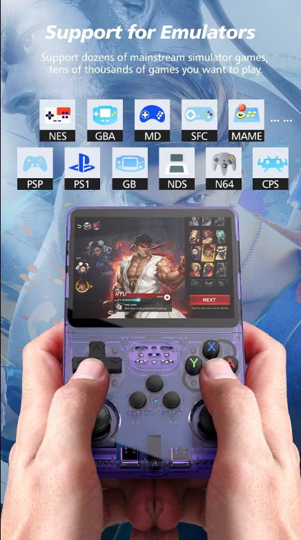 R36S Retro Game Console 20000 Games 3.5-Inch Linux Open-Source System Portable Handheld Game Console with 64G for Children Gifts