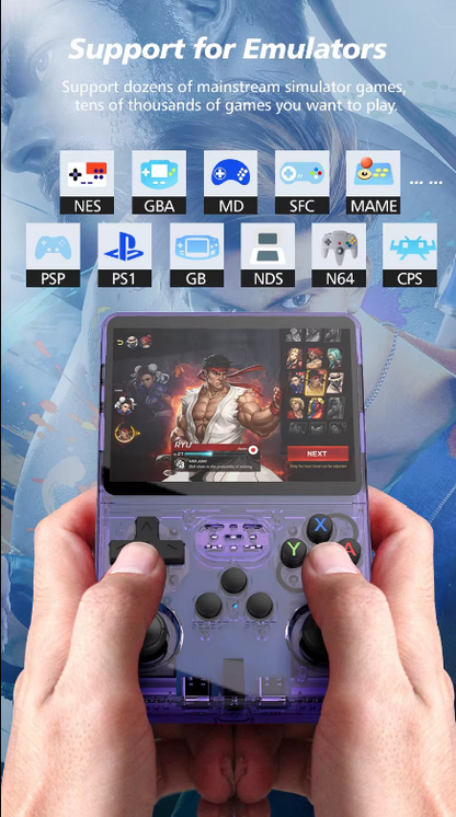 R36S Retro Game Console 20000 Games 3.5-Inch Linux Open-Source System Portable Handheld Game Console with 64G for Children Gifts